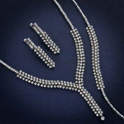 String of Light Diamond Jewelry Set